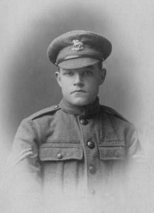Ted Adult in army uniform
